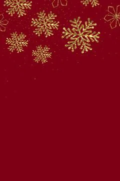 Christmas postcard with red background Stock Illustration