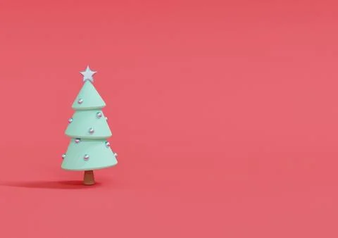 Christmas postcard template with tree and gifts Stock Illustration