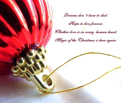 Christmas postcard with text Stock Photos