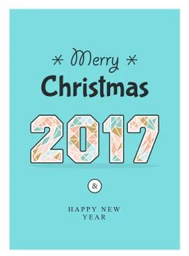 Christmas poster 2017 Stock Illustration