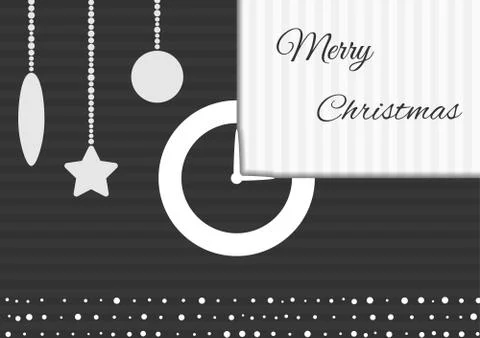 Christmas poster with time concept Stock Illustration