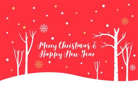 Christmas poster winter background Stock Illustration
