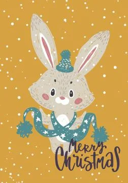 Christmas Posters. Vector illustration. Template for Greeting Scrapbooking, C Stock Illustration
