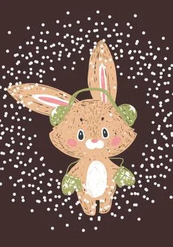 Christmas Posters. Vector illustration. Template for Greeting Scrapbooking, C Stock Illustration