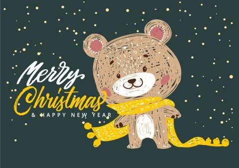 Christmas Posters. Vector illustration. Template for Greeting Scrapbooking, C Stock Illustration