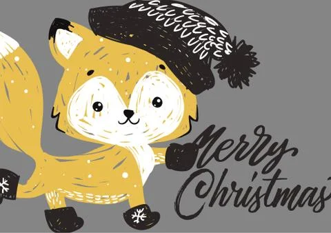 Christmas Posters. Vector illustration. Template for Greeting Scrapbooking, C Stock Illustration