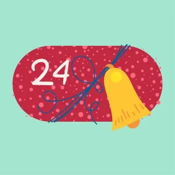 Christmas present from above flat vector illustration 스톡 일러스트