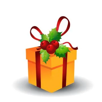 Christmas present box Stock Illustration