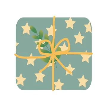 Christmas present box Stock Illustration