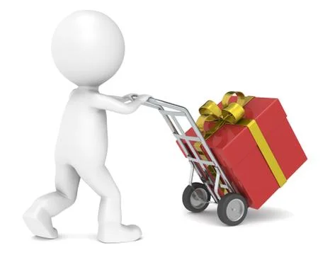 Christmas Present Delivery Stock Illustration