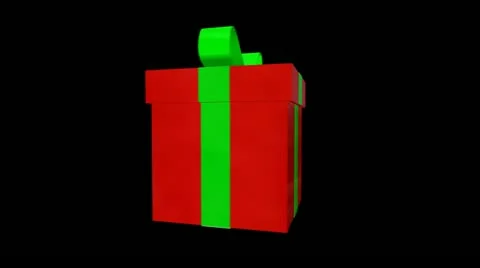 Christmas Present Gift Box spinning Stock Footage 12710922