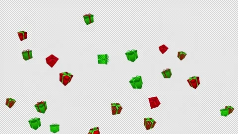 Christmas Present loops on Transparent background Stock Footage 294250227