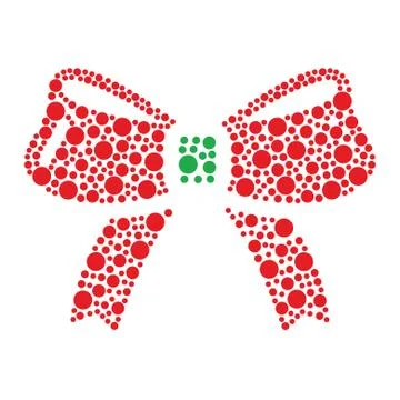 Christmas present made of circles Stock Illustration