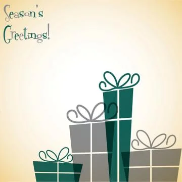 Christmas present overlay card in vector format Stock Illustration