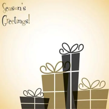 Christmas present overlay card in vector format Stock Illustration