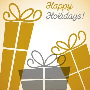 Christmas present overlay card in vector format Stock Illustration