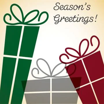 Christmas present overlay card in vector format Stock Illustration