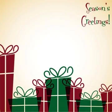 Christmas present overlay card in vector format Illustrazione stock