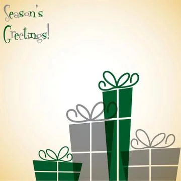 Christmas present overlay card in vector format Stock Illustration