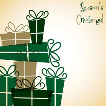 Christmas present overlay card in vector format Stock Illustration