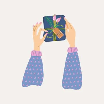 Christmas present packaging Stock Illustration