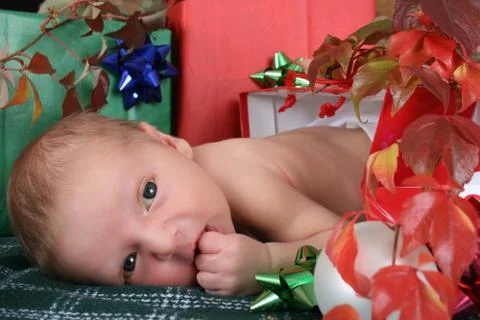 Christmas present Stock-Fotos