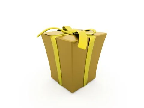 Christmas present with ribbon Stock Illustration