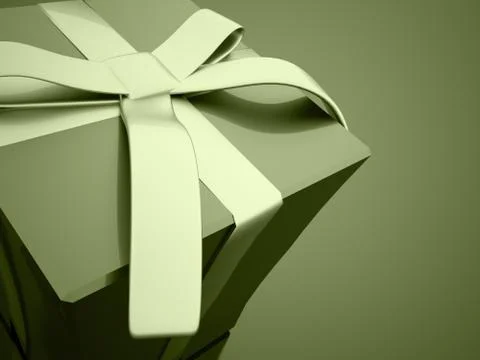 Christmas present with ribbon Stock Illustration