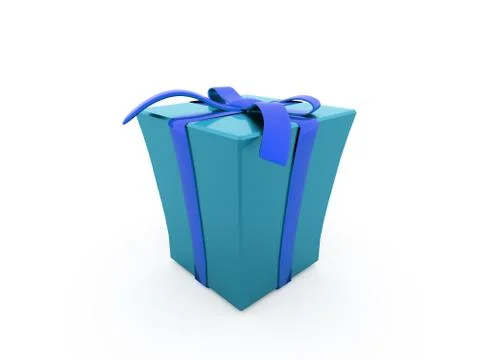 Christmas present with ribbon Stock Illustration