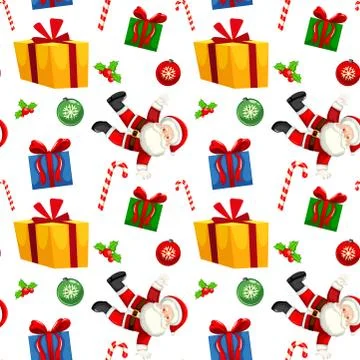 Christmas present seamless pattern Illustrazione stock