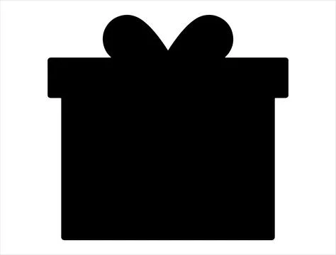 Christmas present silhouette vector art Stock Illustration