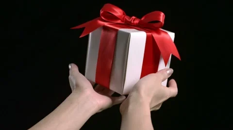 Christmas present, Slow Motion Stock Footage 9296195