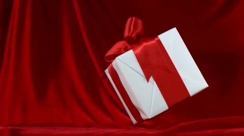 Christmas present, Slow Motion Stock Footage 9296288