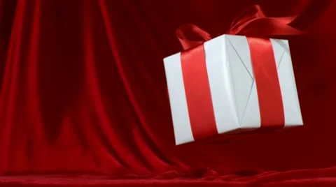 Christmas present, Slow Motion Stock Footage 9296460