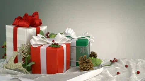 Christmas present, Slow Motion Stock Footage 9298445