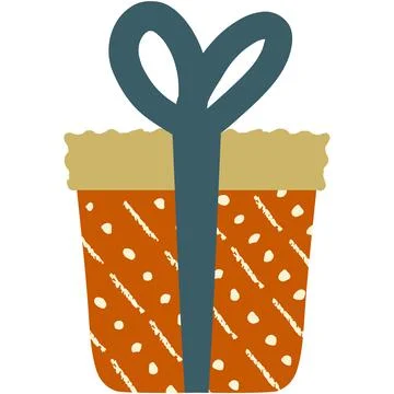 Christmas present vector, gift box package icon Stock Illustration