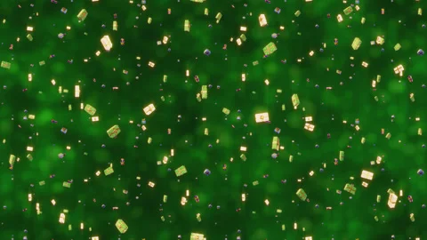 CHRISTMAS Presents Background Green LOOP-TILE. This footage is loopable Stock Footage 245410242