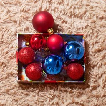 Christmas presents background Stock Photos