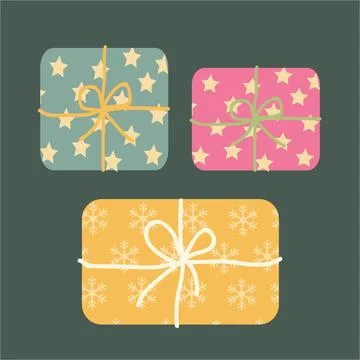 Christmas presents boxes Stock Illustration