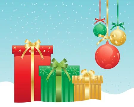 Christmas presents Illustrazione stock