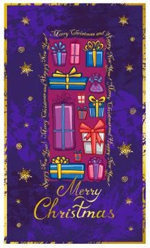 Christmas  presents. Illustrazione stock