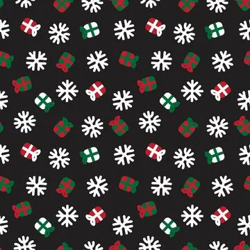 Christmas Presents seamless pattern design Illustrazione stock