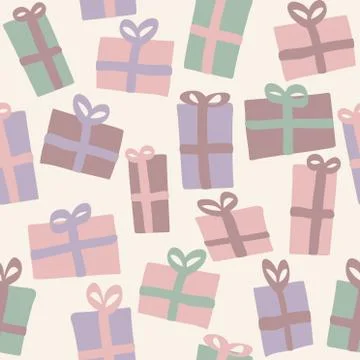 Christmas presents seamless pattern 스톡 일러스트