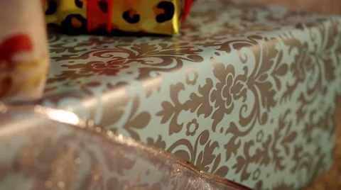 Christmas presents under the Christmas tree Stock Footage 58760587