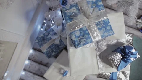 Christmas presents under the tree Stock Footage 77626336
