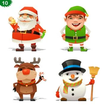 Christmas professions set Stock Illustration