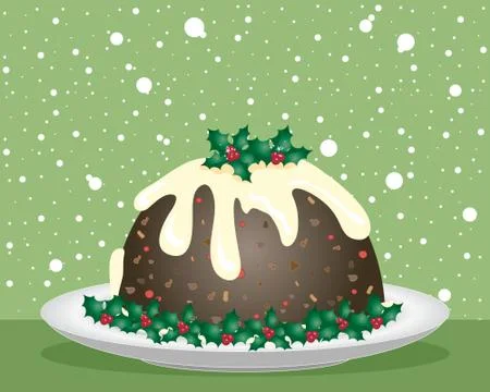 Christmas pudding Stock Illustration