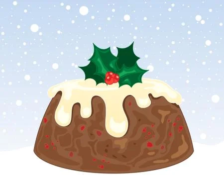 Christmas pudding Stock Illustration