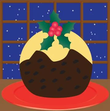 Christmas Pudding Stock Illustration
