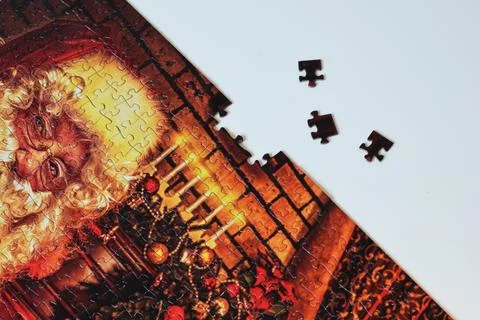 Christmas puzzles. Stock Photos